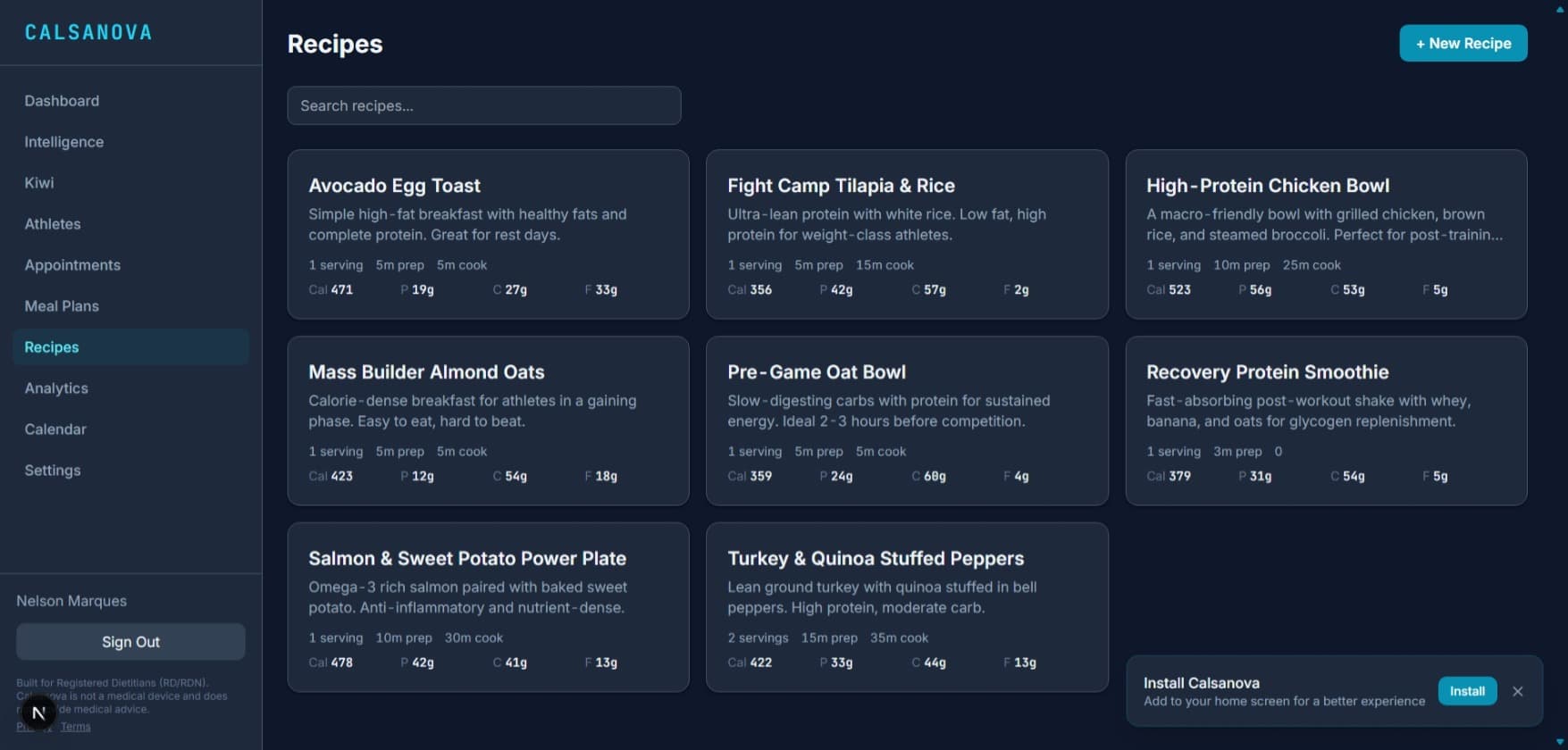 Recipe Library